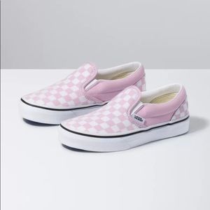 vans woven check slip on belgian block